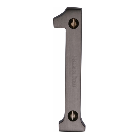 C1560 1-MB • 76mm • Matt Bronze • Heritage Brass Face Fixing Numeral 1